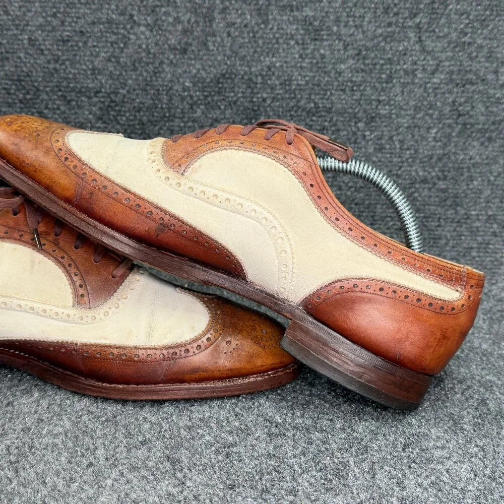 Florsheim Imperial Spectator Oxford Men's 9.5D Two Tone‎ Brown Leather Wingtip